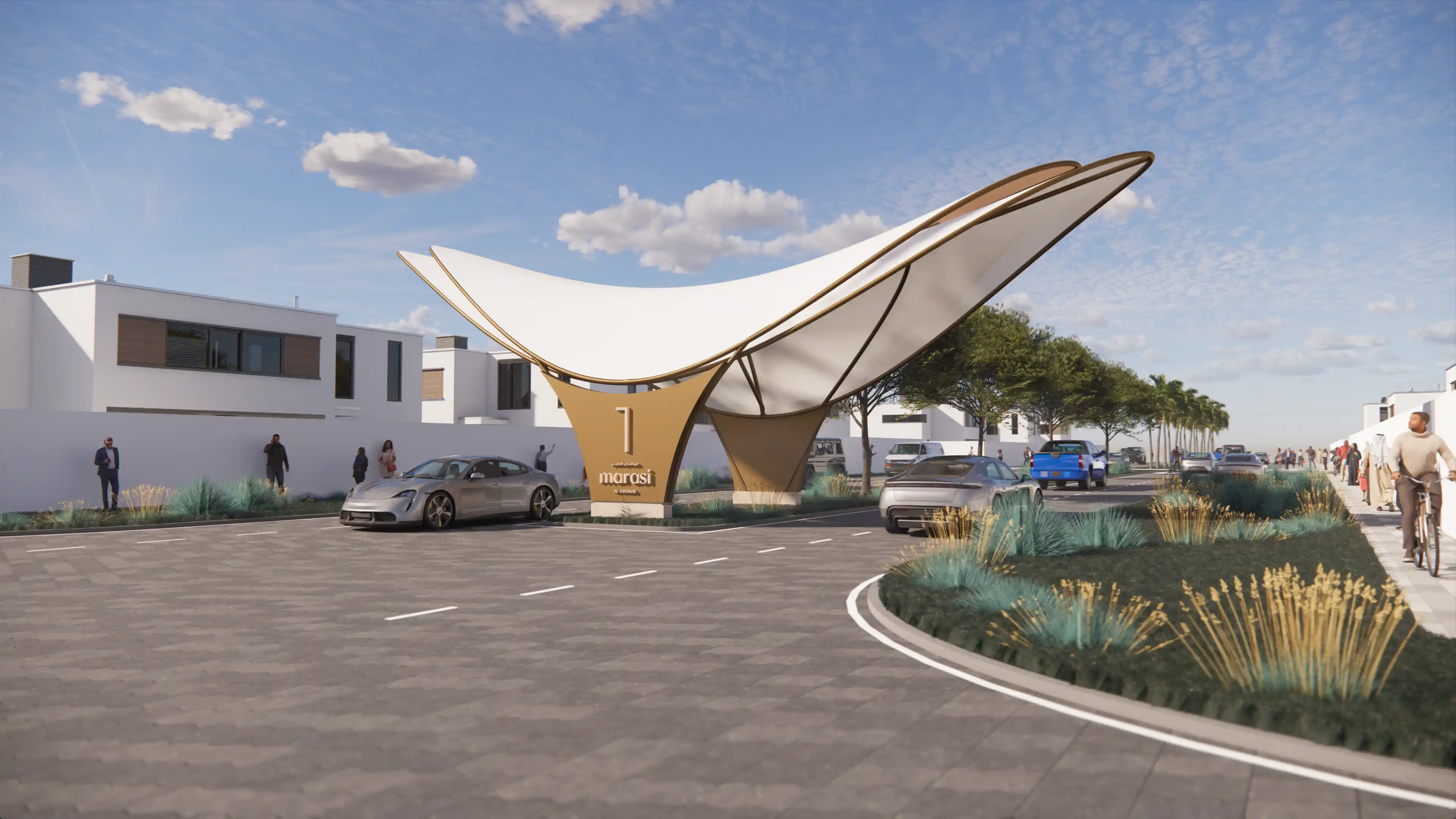 LIMAH's arrival experience at Marasi Al Khobar, a mixed-use residential masterplan