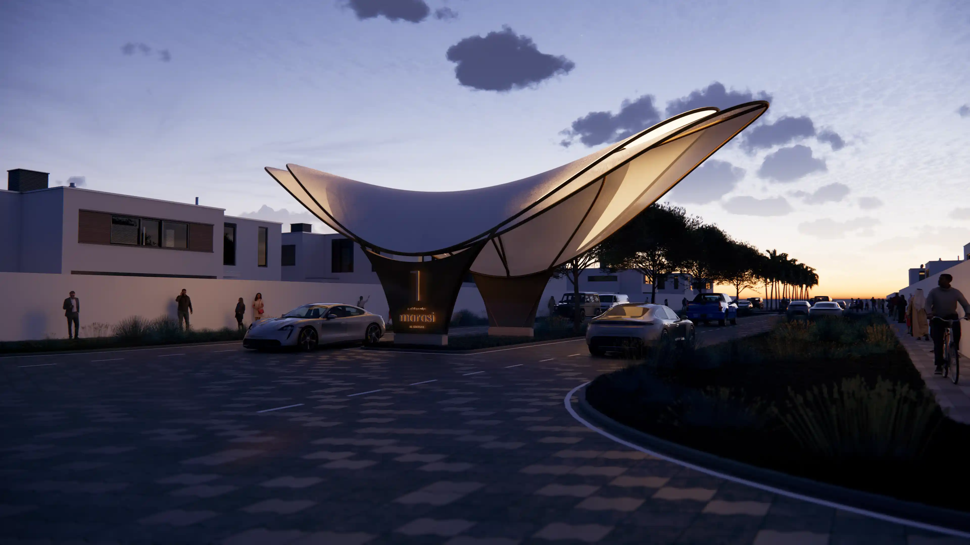 LIMAH's arrival experience at Marasi Al Khobar, a mixed-use residential masterplan