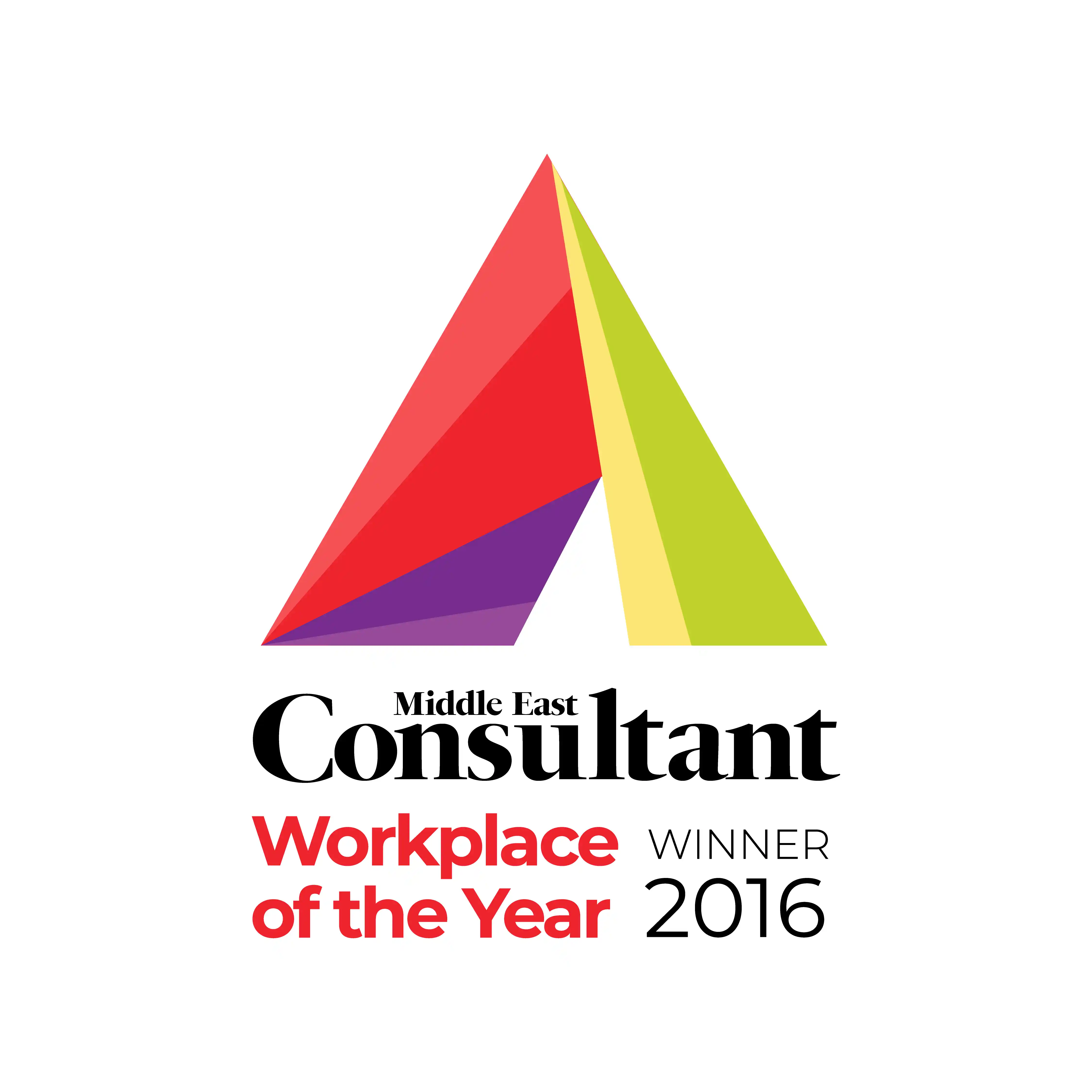Workplace of the Year award received by LIMAH at the 2016 Middle East Consultant Awards