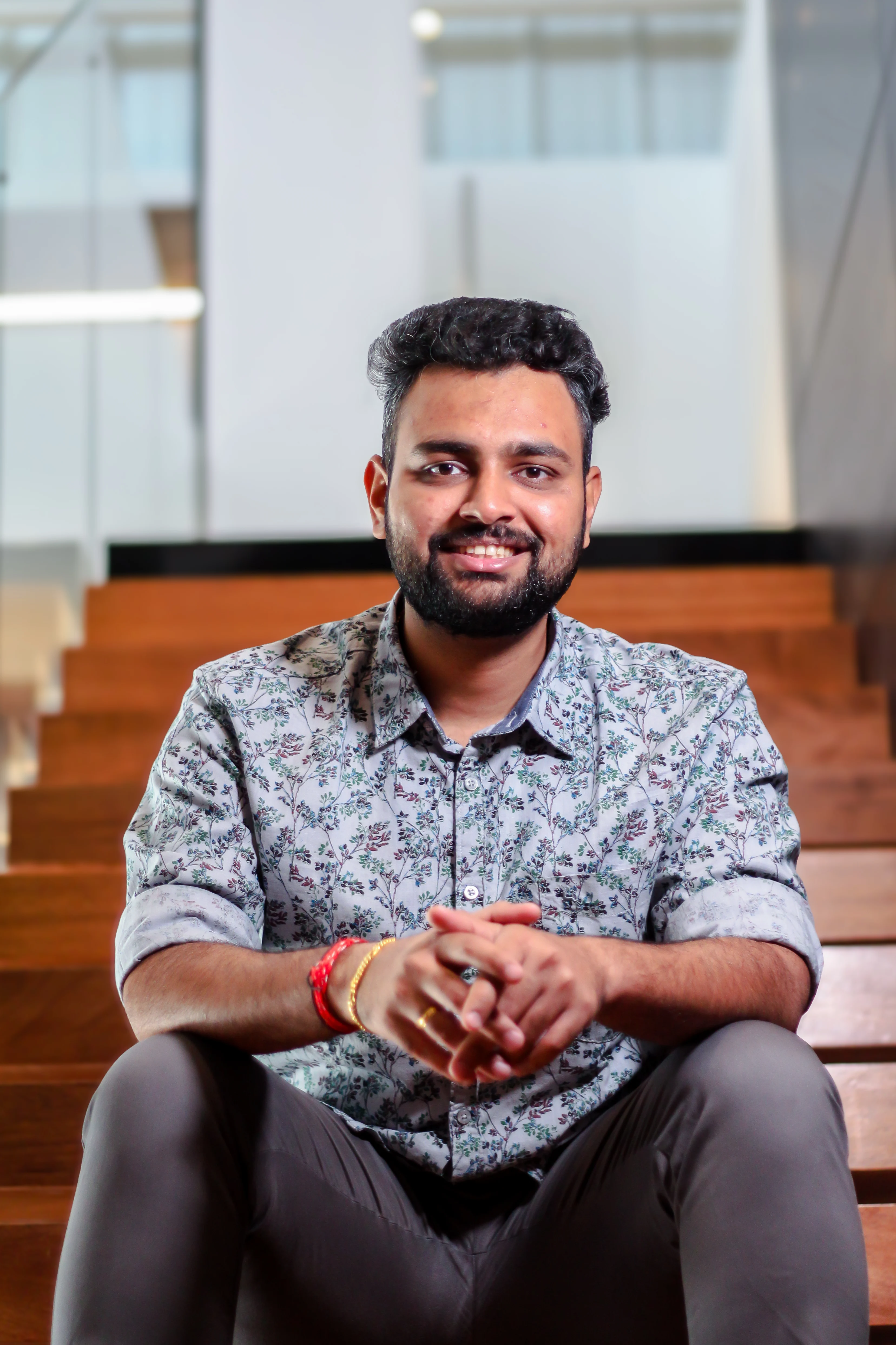 Krishna Mistry, Technical and BIM Coordinator at LIMAH, in a full length portrait