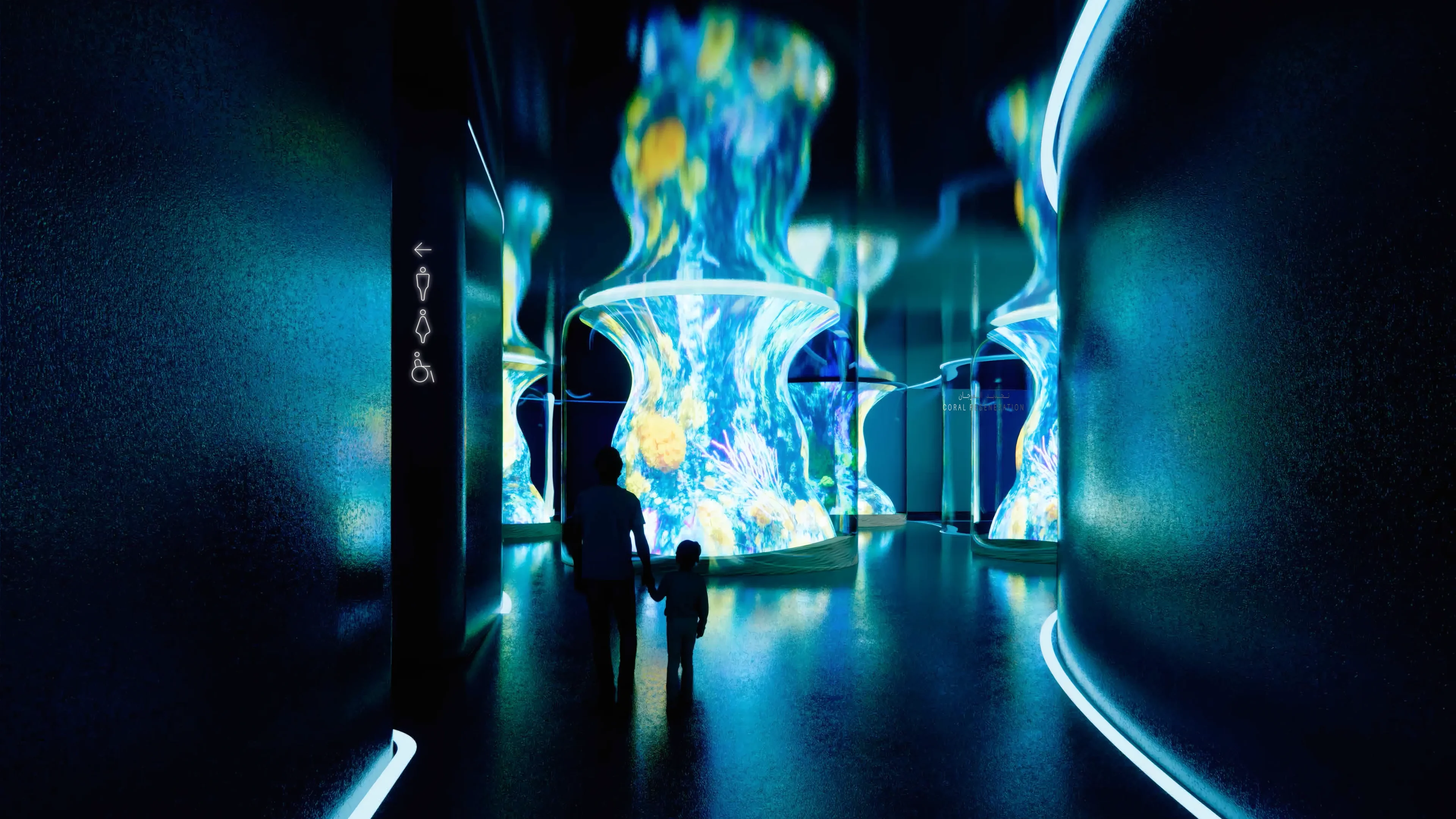 Marine Life Institute environment designed around sensory experience, showcasing LIMAH's experiential design approach to complex spaces