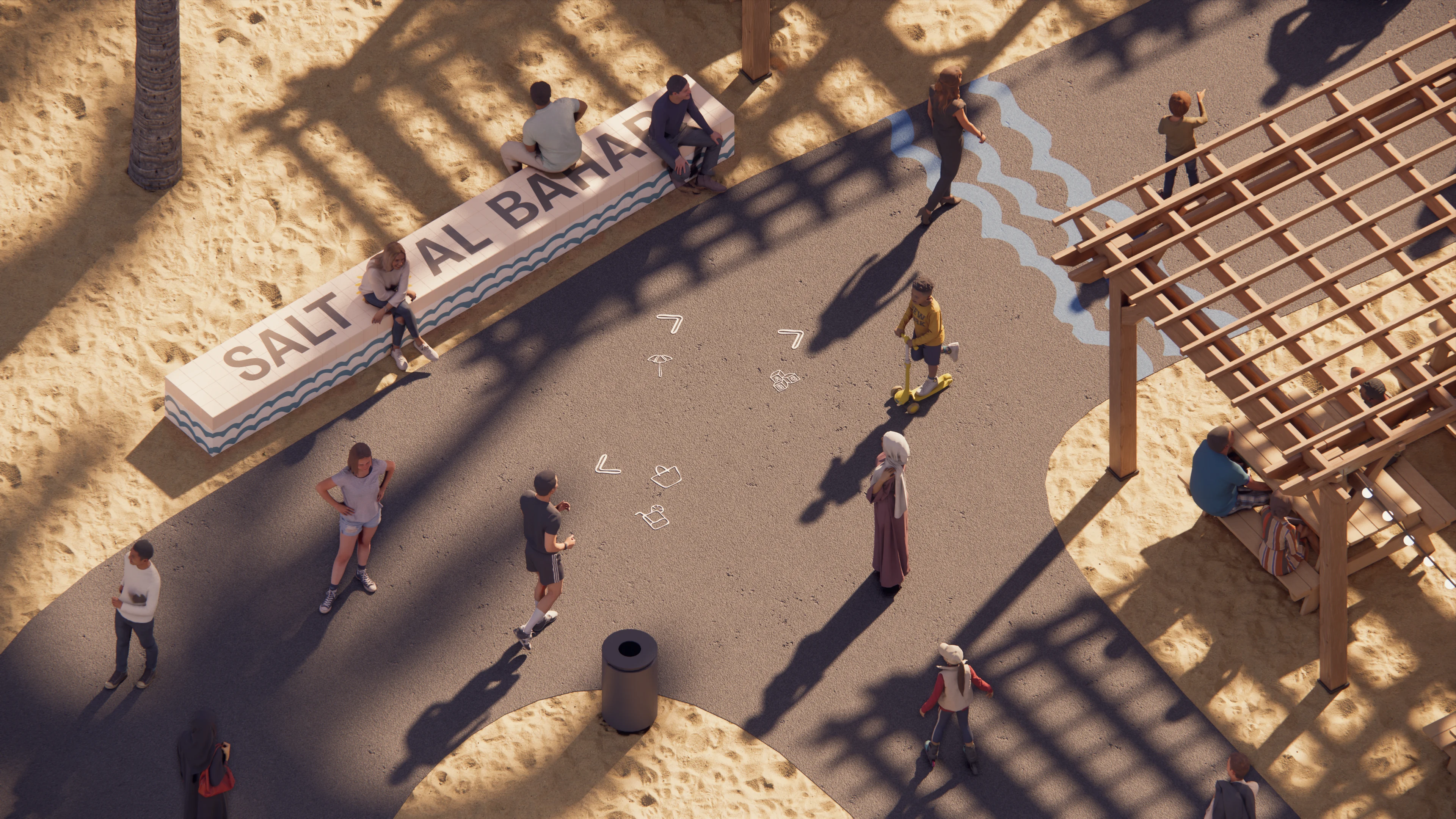 LIMAH wayfinding and placemaking design at Salt Al Bahar.