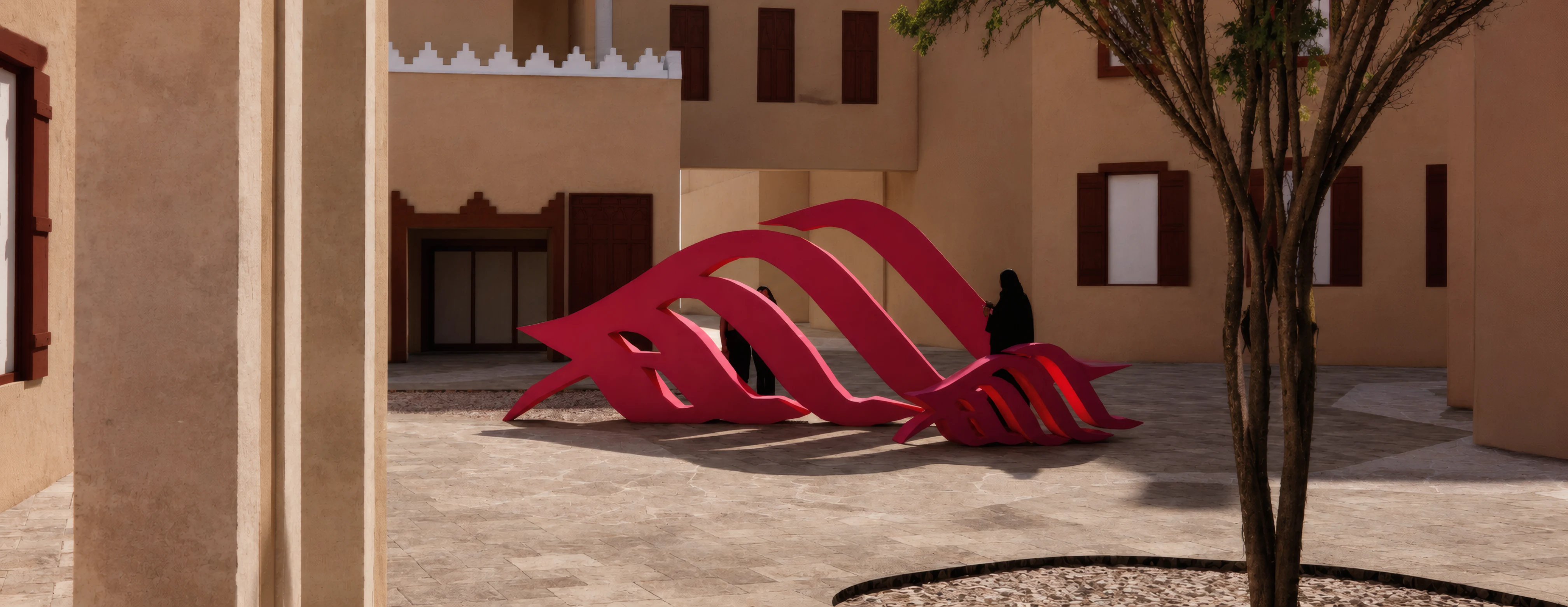 LIMAH public art installation at Diriyah RCOC informed by cultural research.