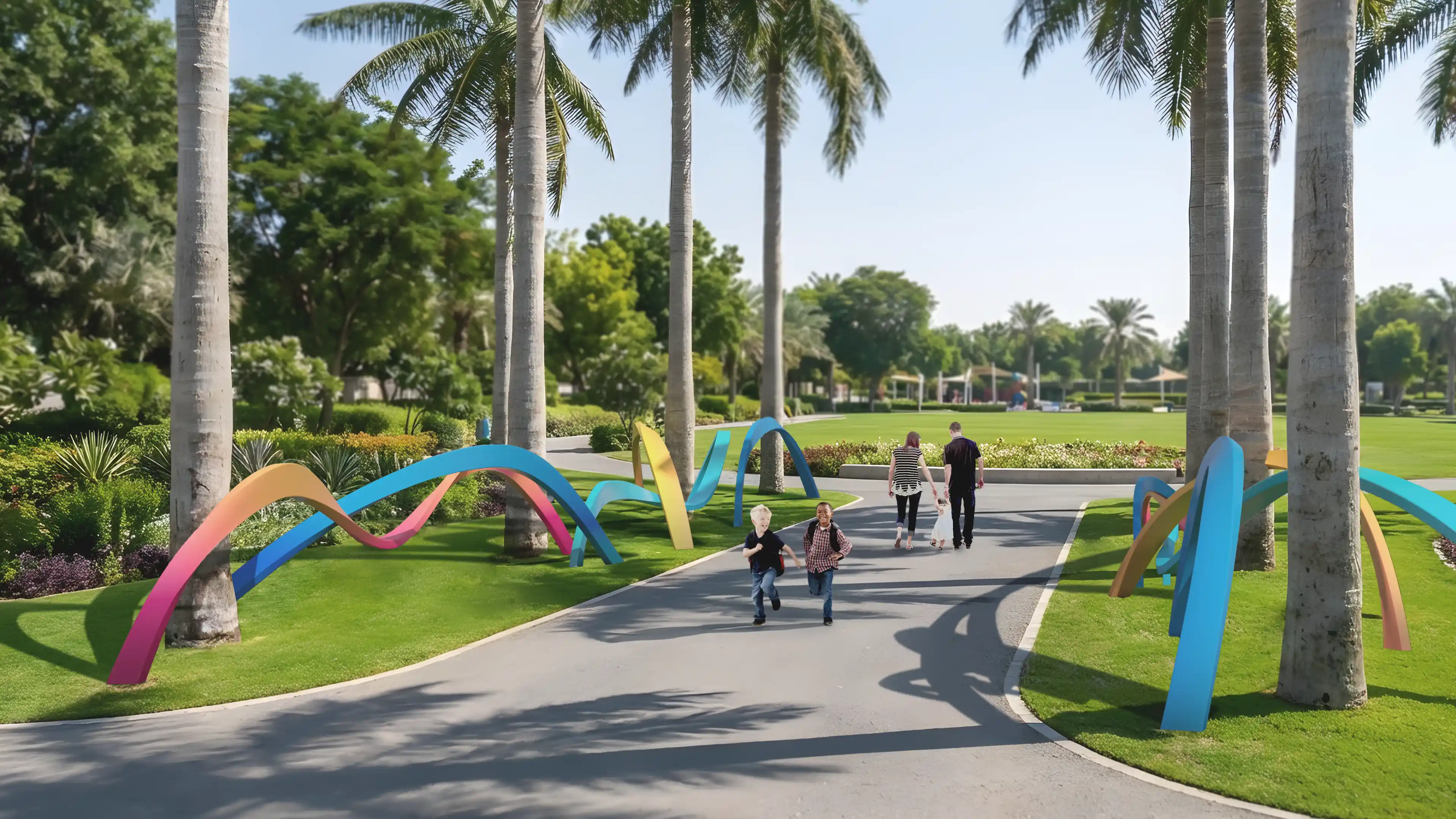 Public artwork integrated into a park at Diyar Al Muharraq