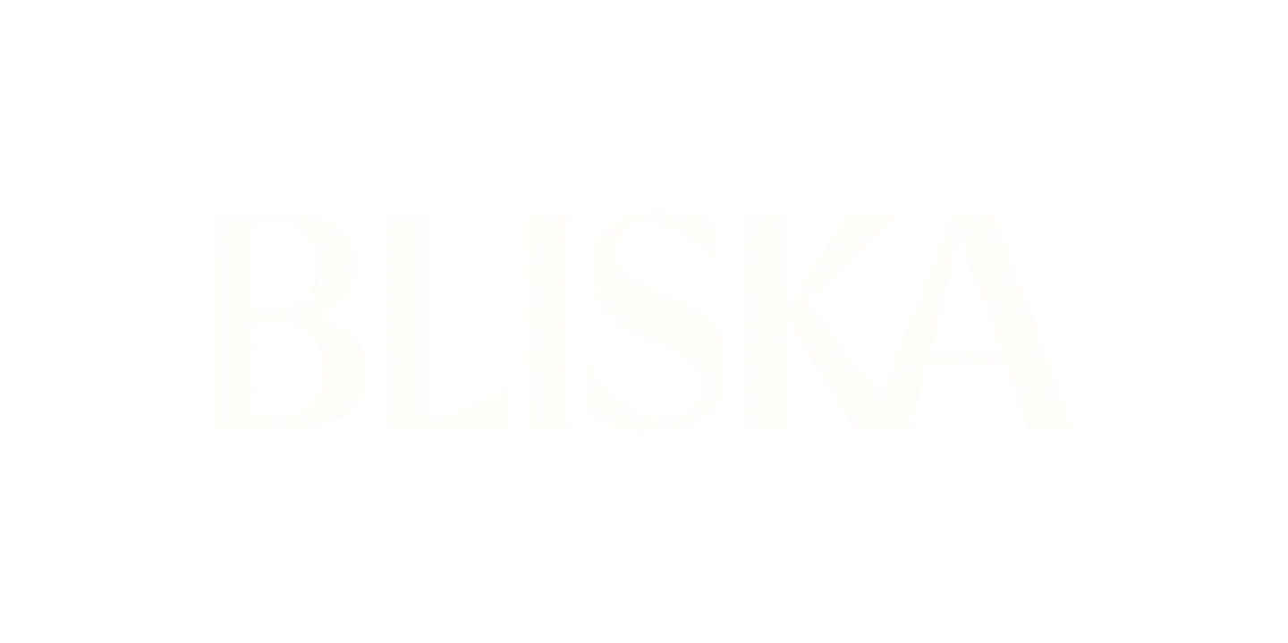 Logo displaying the word "BLISKA"