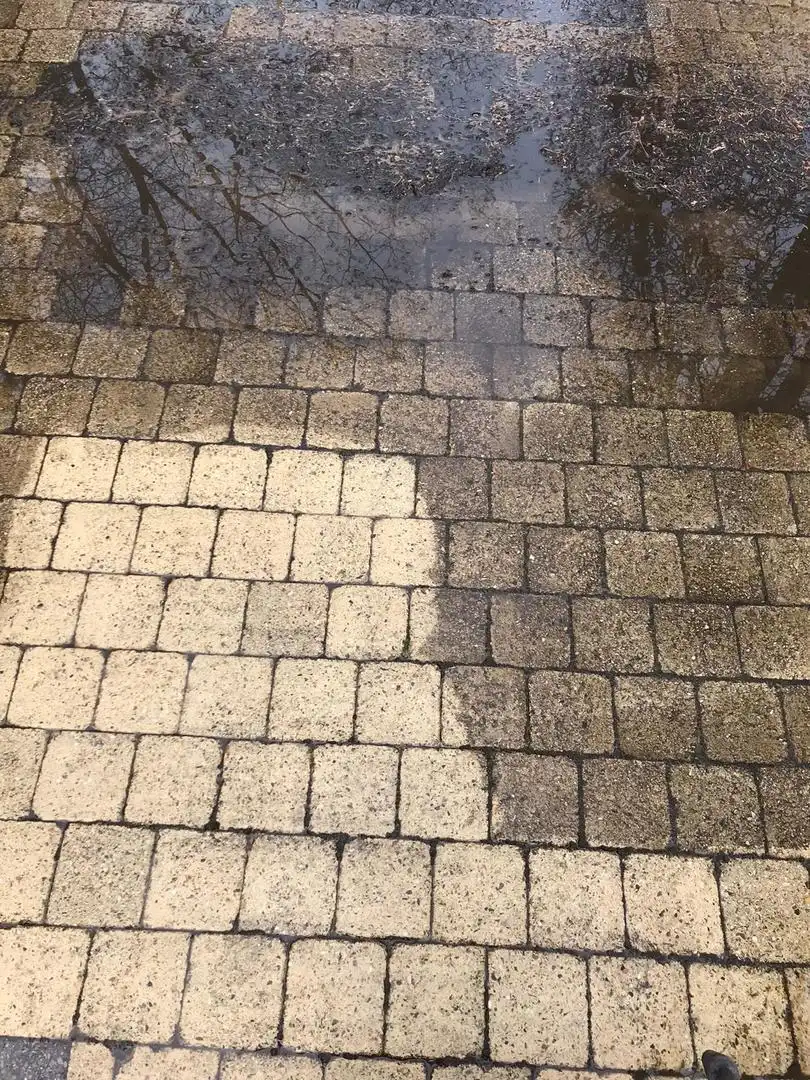 Oprit grondig gereinigd met professionele apparatuur in Boechout