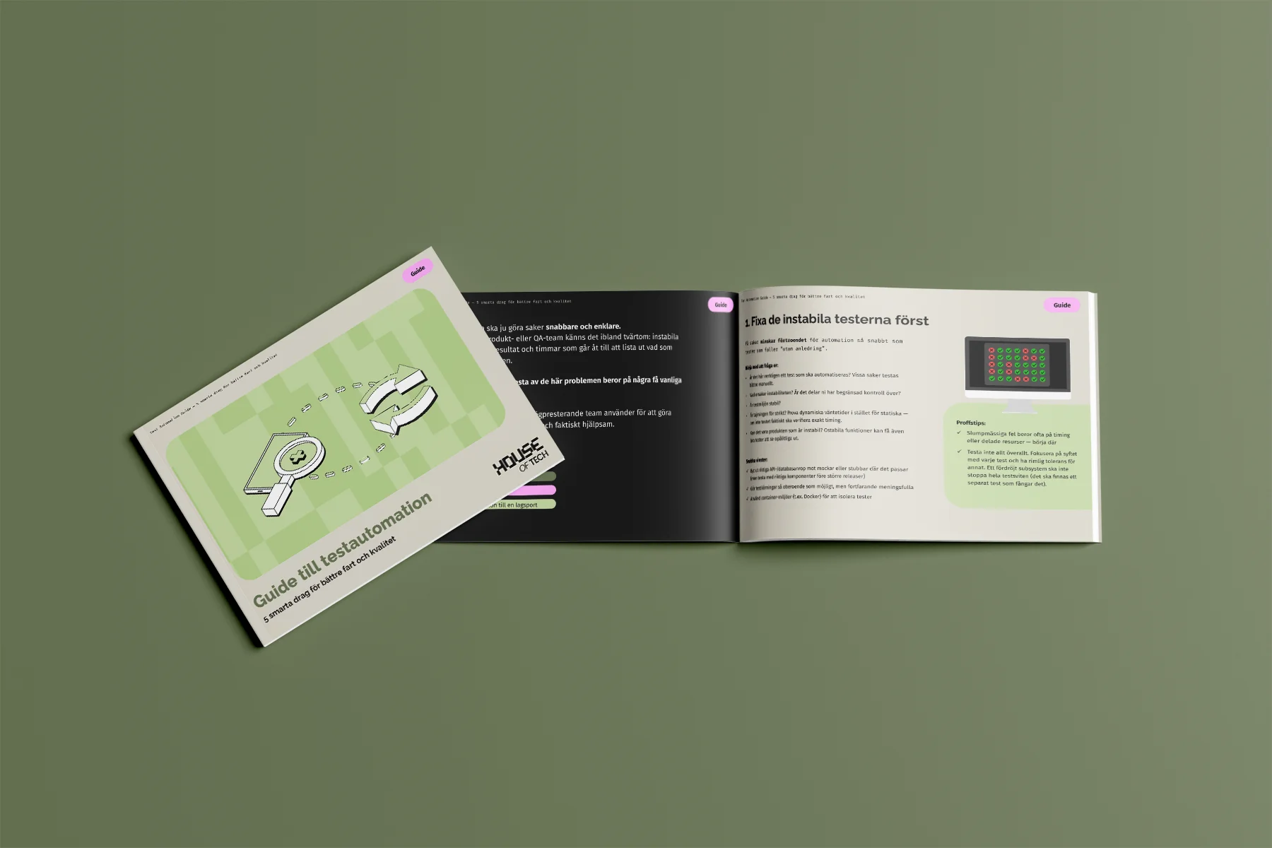 En bild som visar Test automationsguiden.