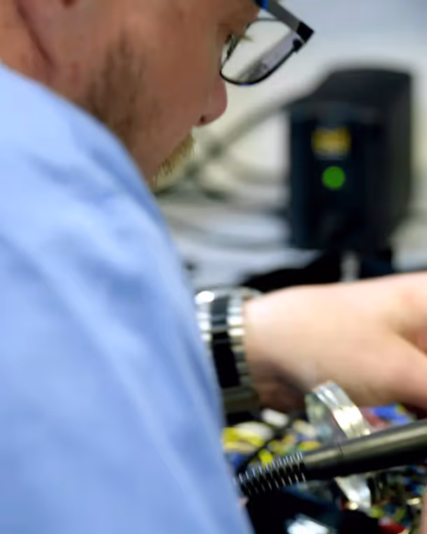A man fixing a machine