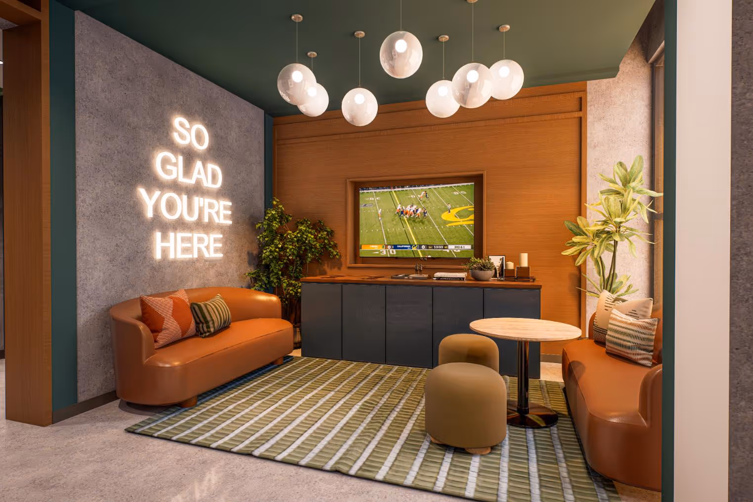 Resident lounge at night