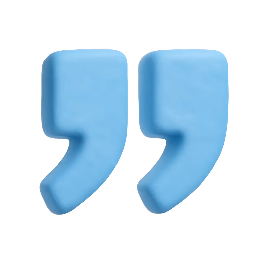 Ein Clayicon, das ein Zitat-Symbol zeigt.