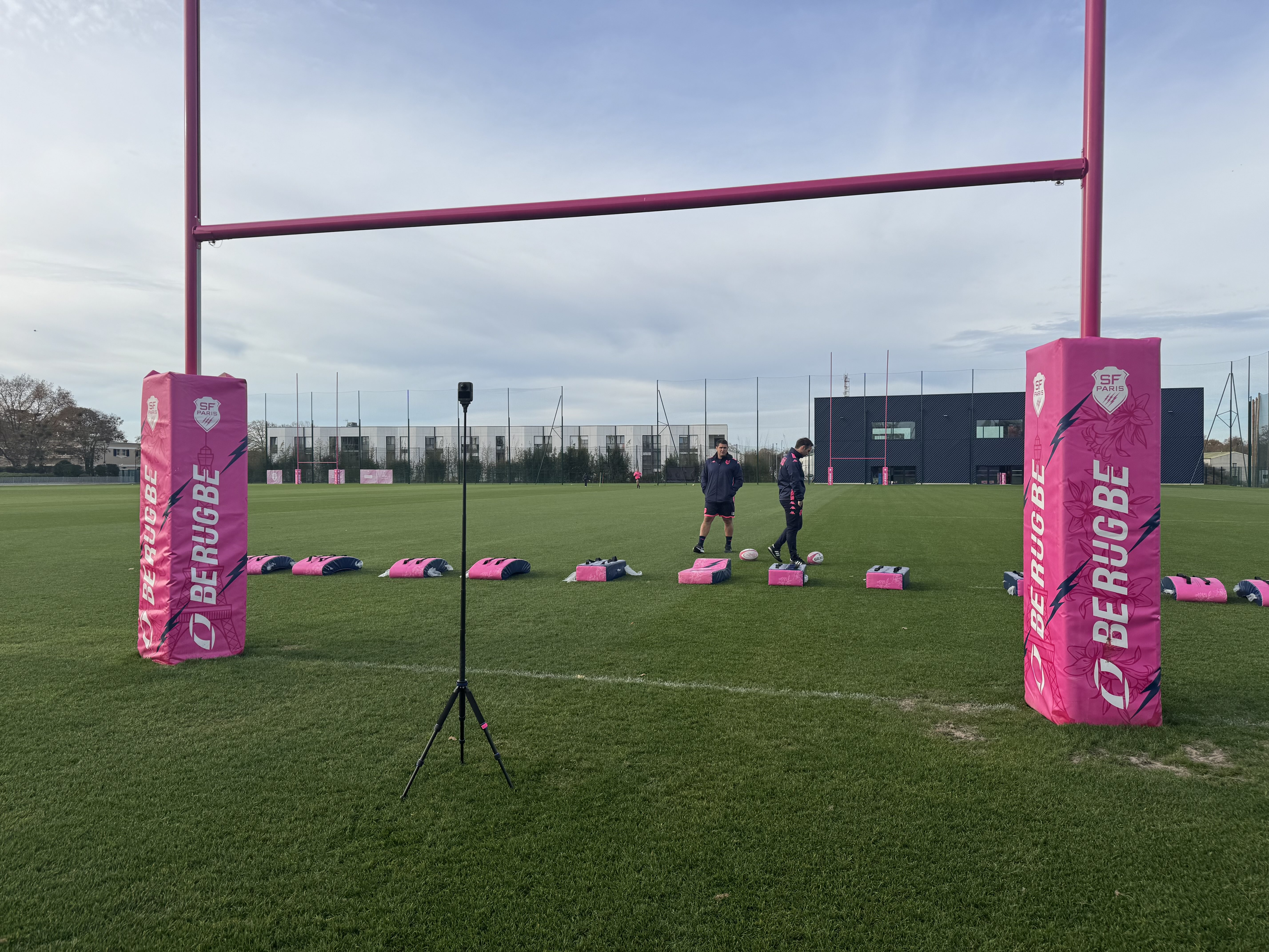 Caméra 360° sur un terrain de rugby