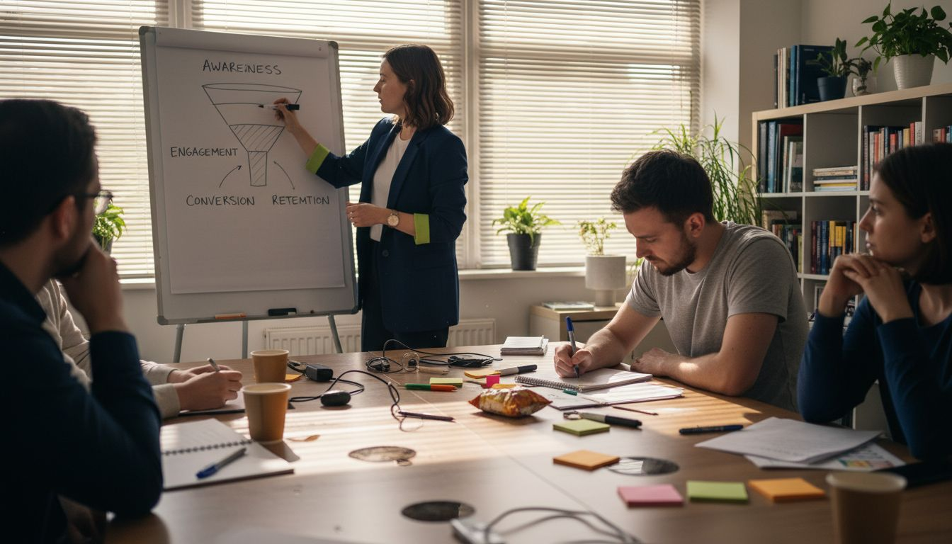 Team planning paid social strategies