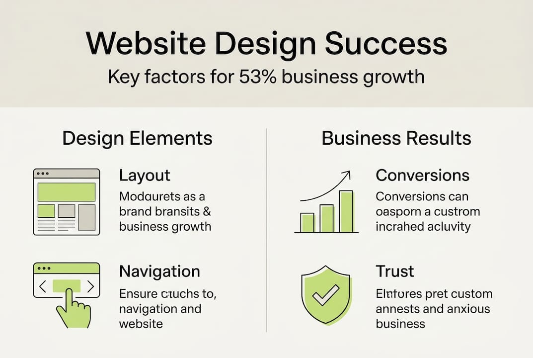 Infographic website design driving business growth