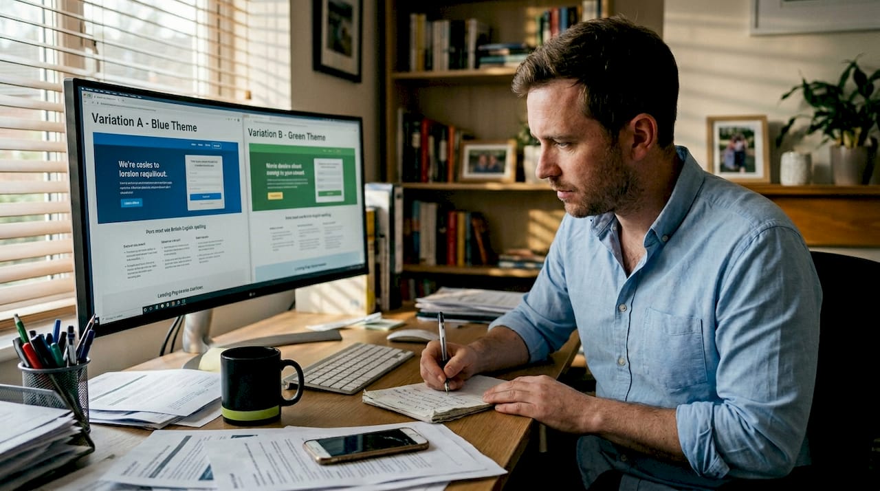 Marketer compares ai and human landing pages