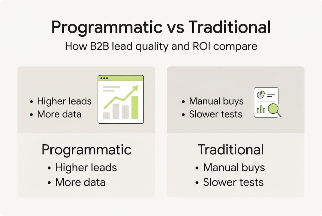 Infographic programmatic vs traditional B2B ads