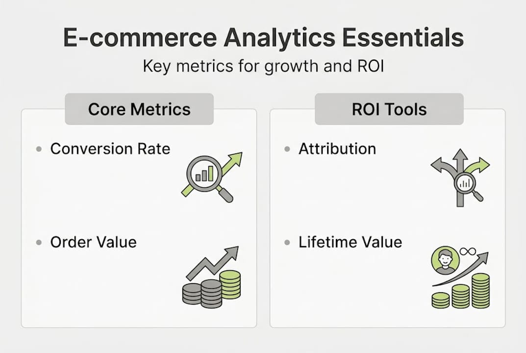 Infographic showing core e-commerce metrics