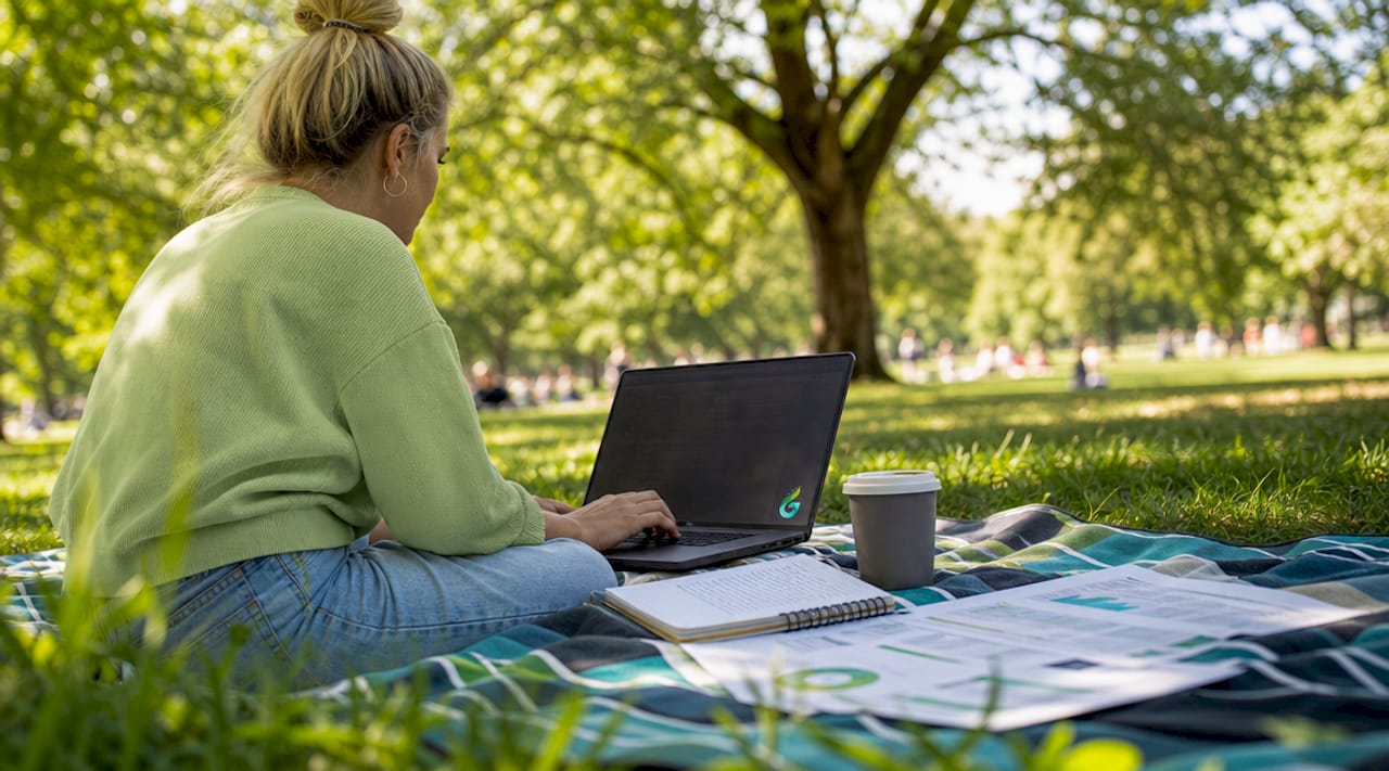 Marketing specialist segmenting audiences on laptop