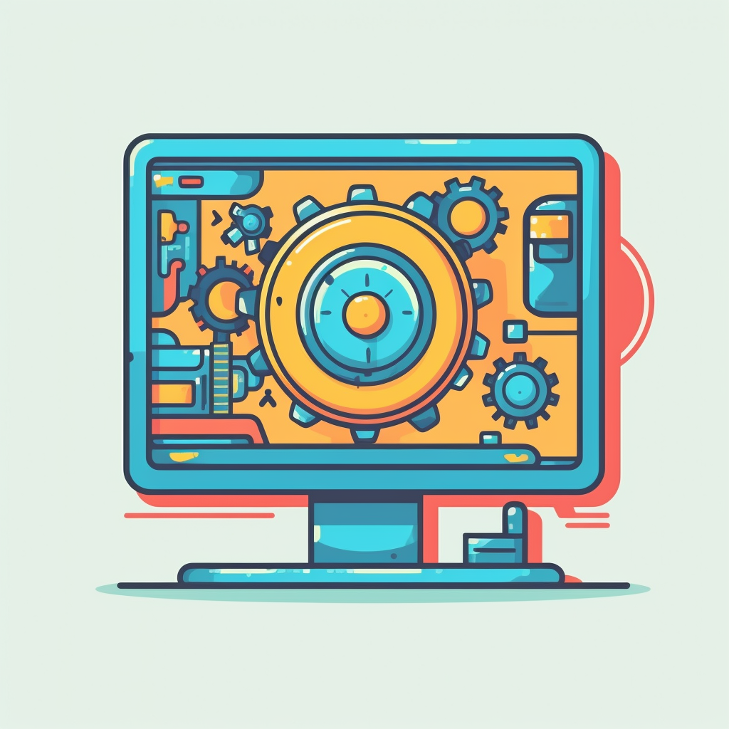 En computer med tandhjul i