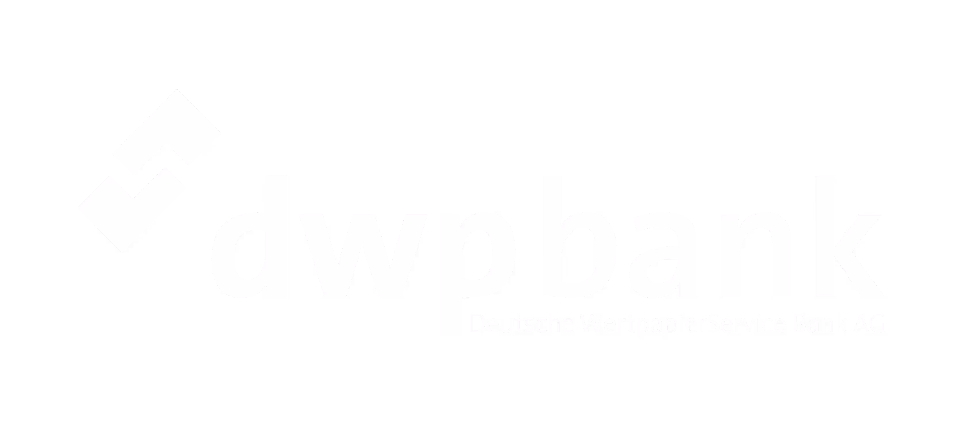 dwp bank logo with the full name Deutsche WertpapierService Bank AG beneath the bold text.