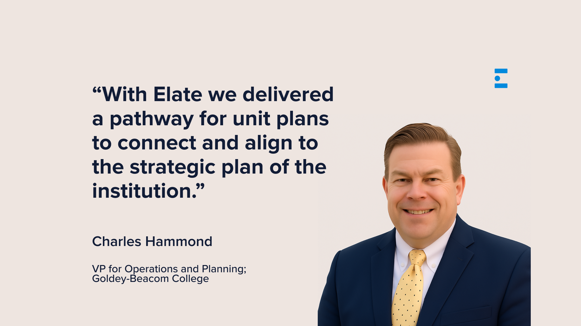Goldey-Beacom Connects Departmental Plans to Institutional Strategy with Elate