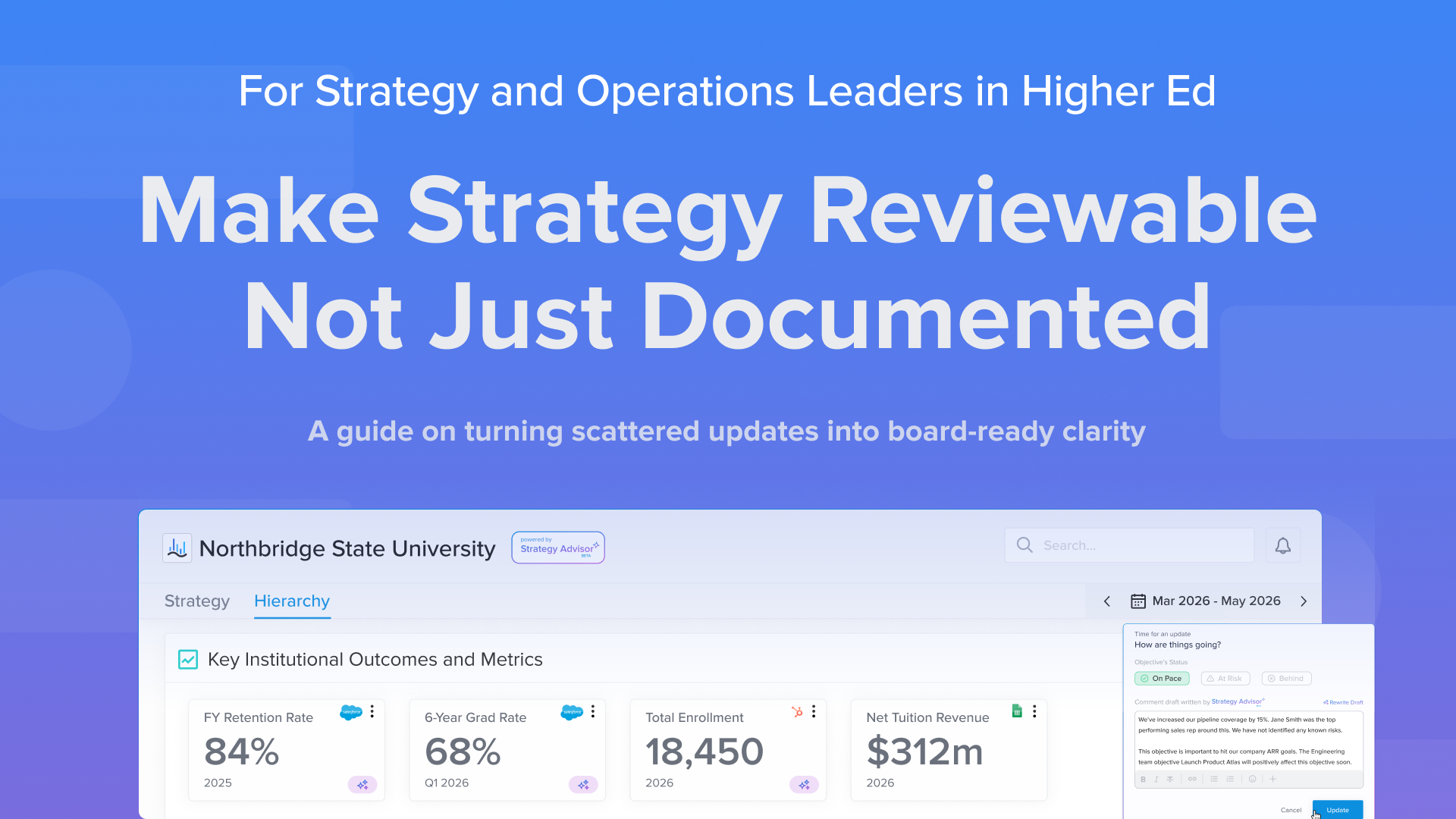 Higher Ed Strategy Execution: A Playbook for Education Leaders