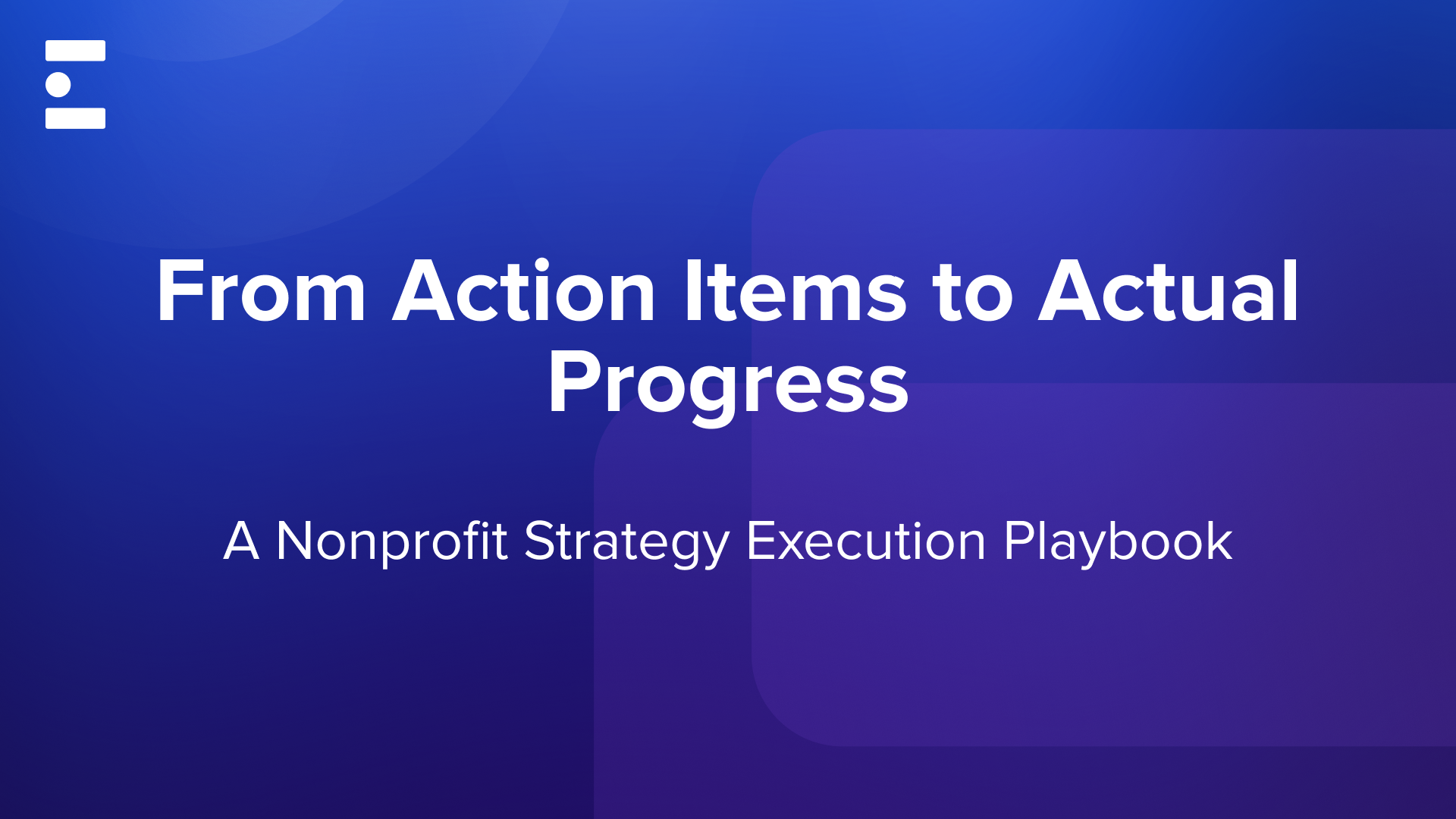 Nonprofit Strategy Execution Playbook