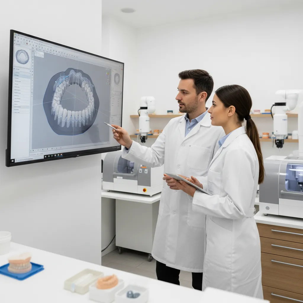 Digital collaboration between a dentist's intraoral scanner and the lab team on zirconia crown thickness