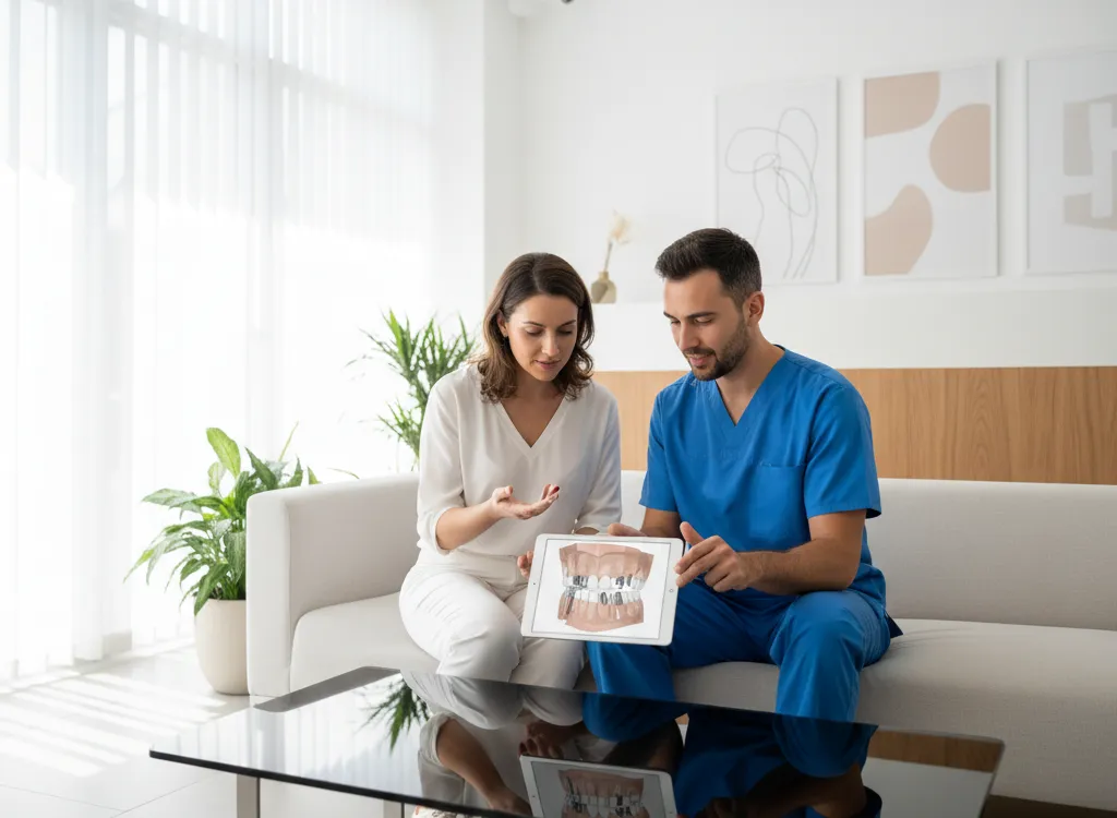 Dental implant components and lab paperwork illustrating how case costs and margins can vary