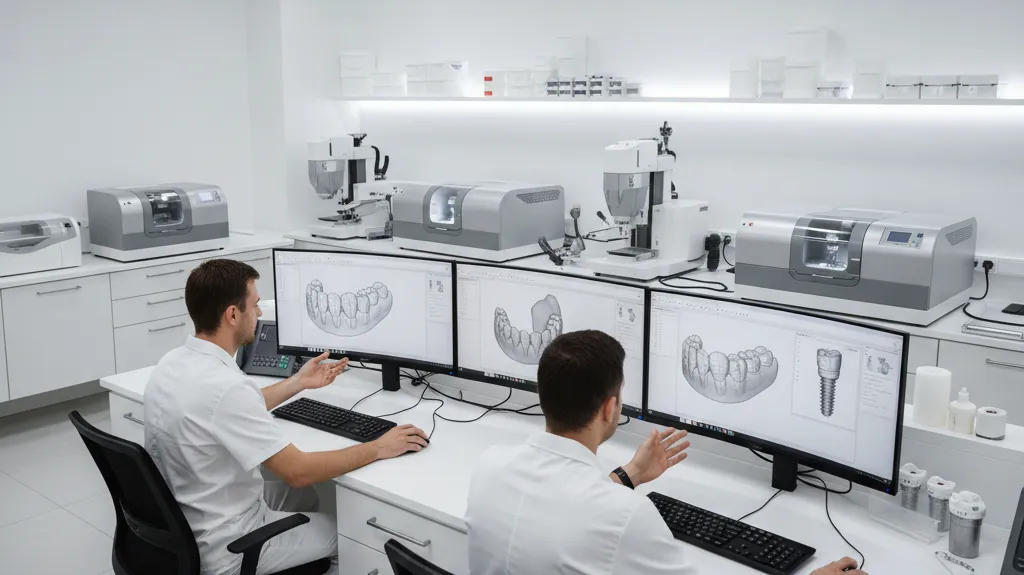 Digital lab portal showing structured prescriptions and real-time pricing for an implant case