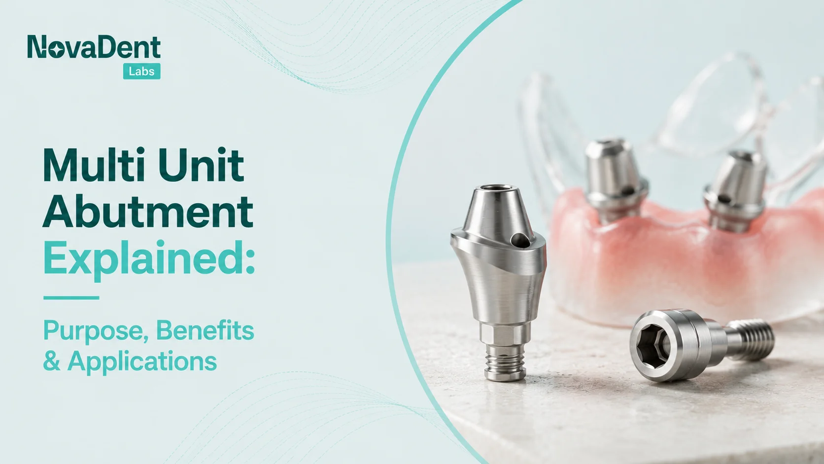 Multi-unit abutments attached to dental implants supporting a full arch prosthetic framework