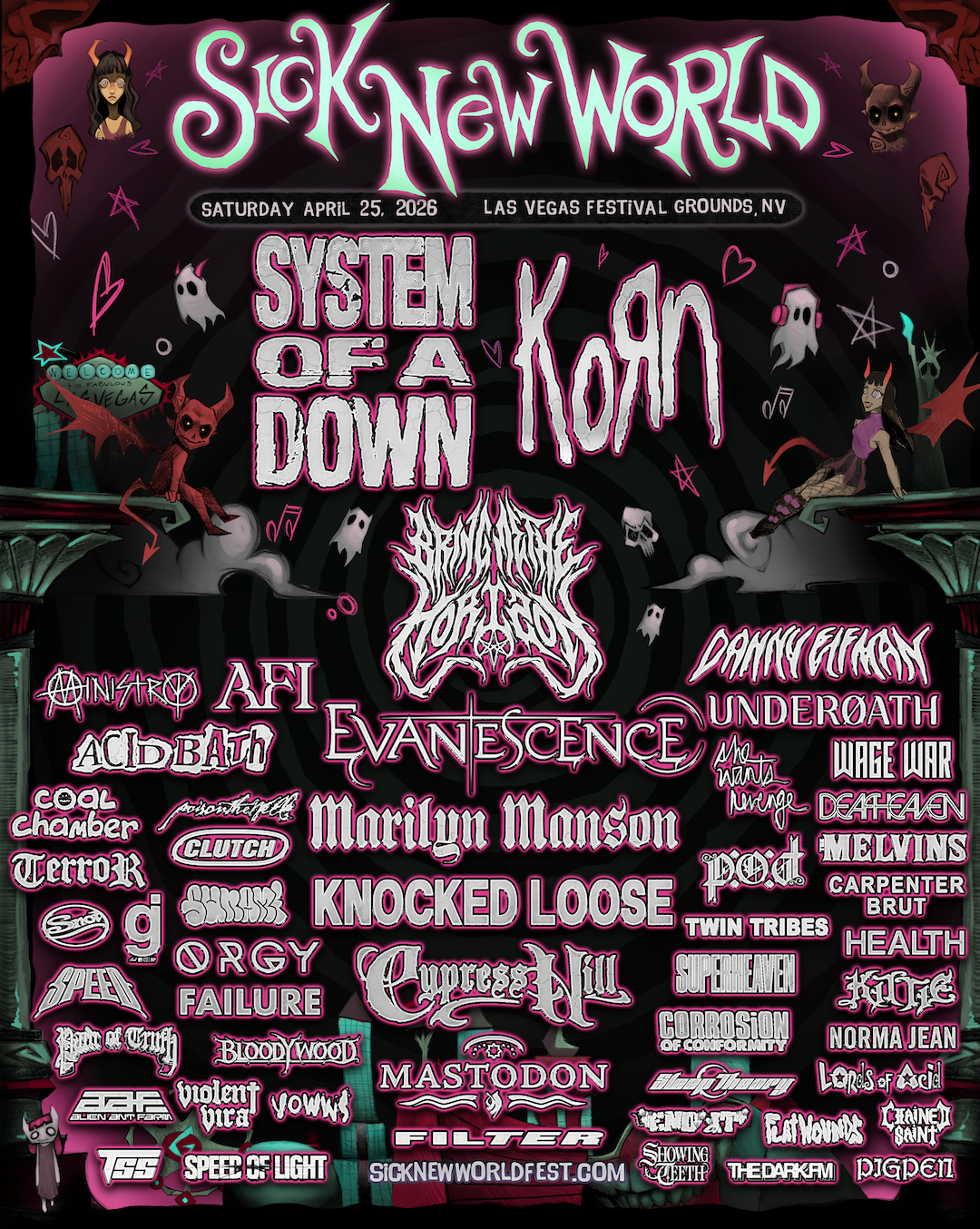 Sick New World lineup