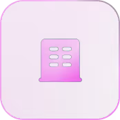 Rounded square shape with light gray color and a subtle green border.