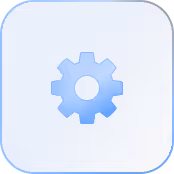 Rounded square shape with light gray color and a subtle green border.