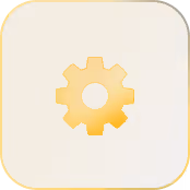 Rounded square shape with light gray color and a subtle green border.