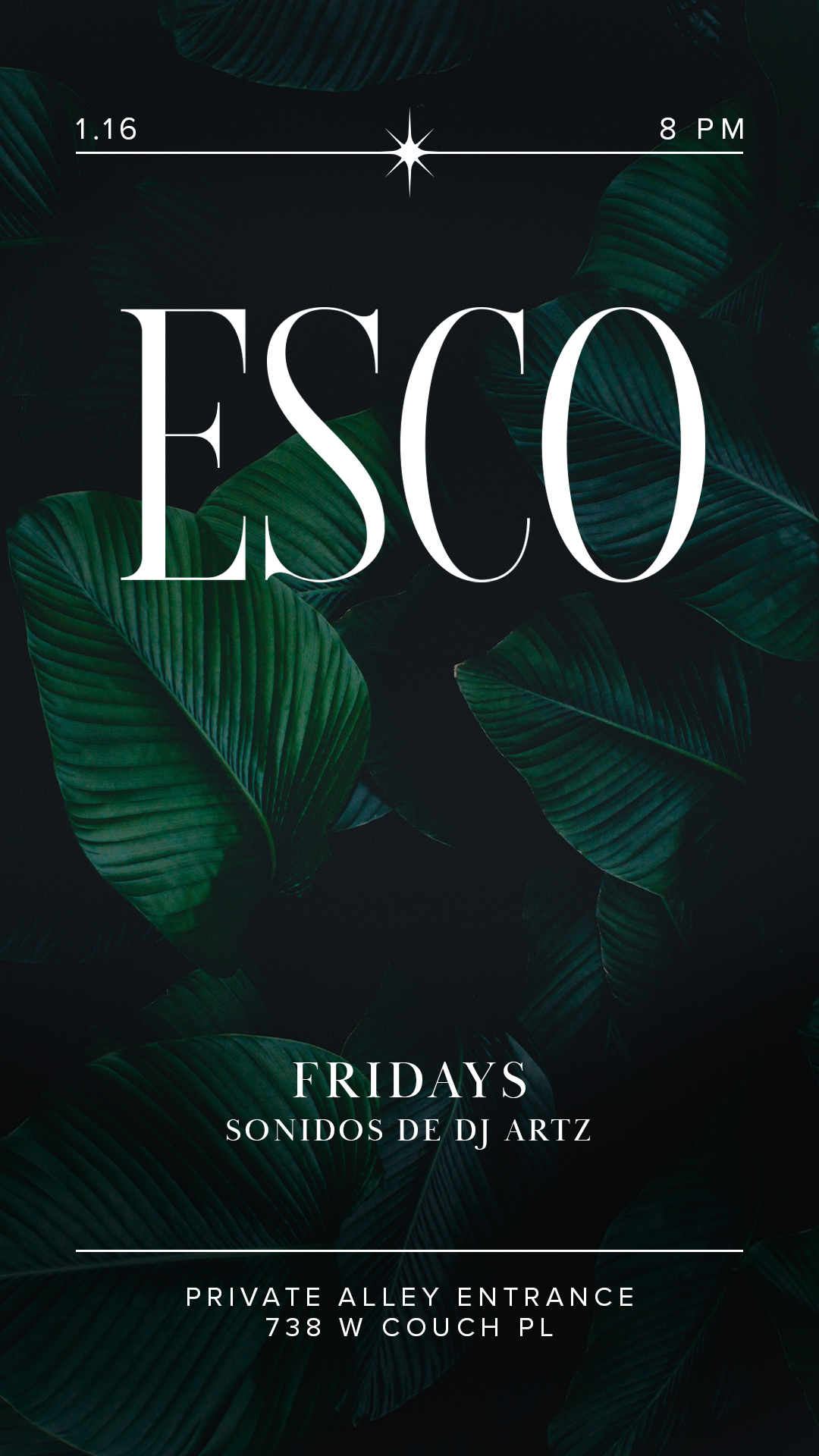 ESCO FRIDAYS with DJ ARTZ