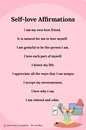 self-love affirmations