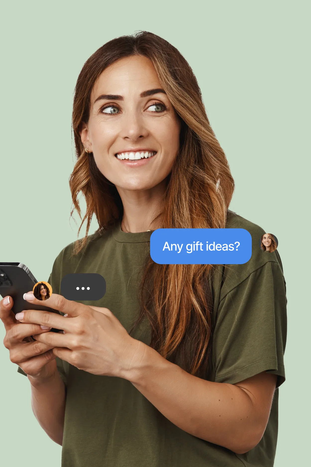 woman texting on her cel phone