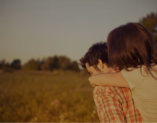 couple outside on a walk