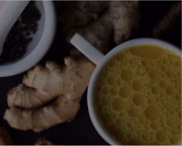 turmeric tea on table