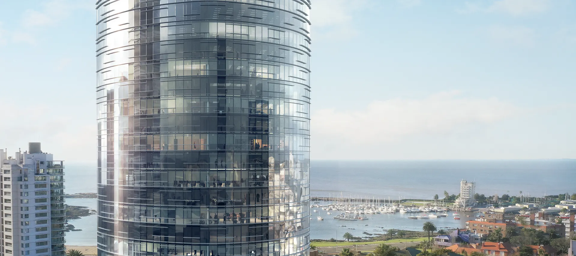 A very tall building with a lot of windows.
