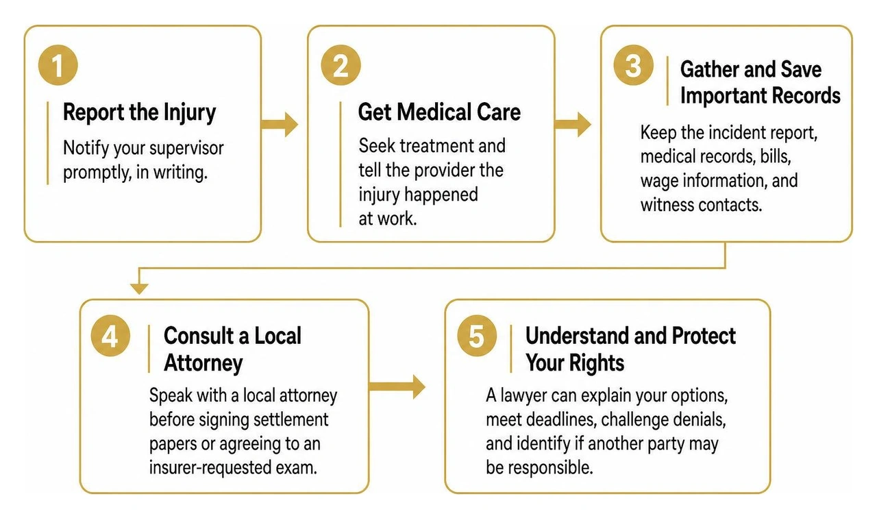 step-by-step process for filing a workers compensation claim after an injury