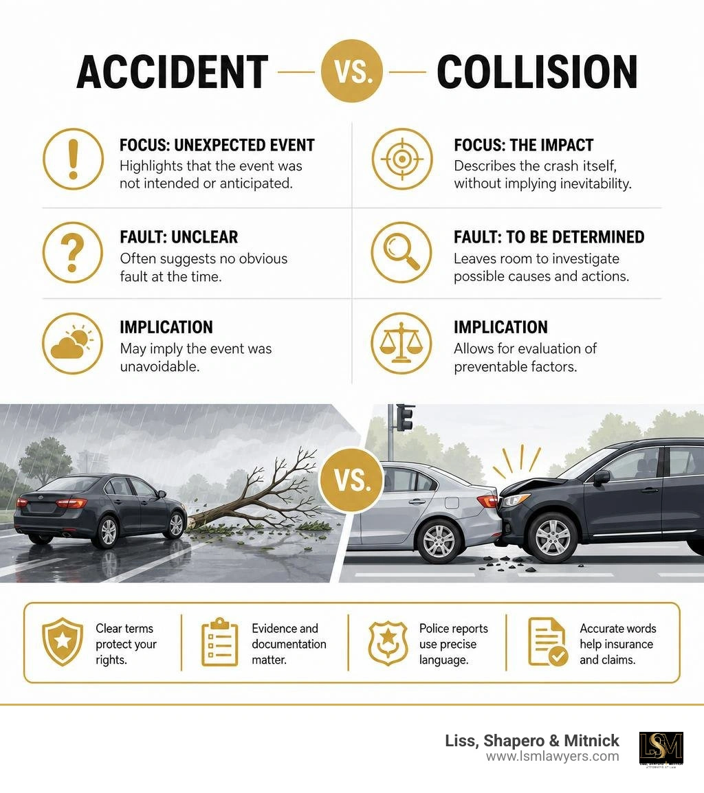 accident versus collision comparison infographic accident versus collision comparison infographic