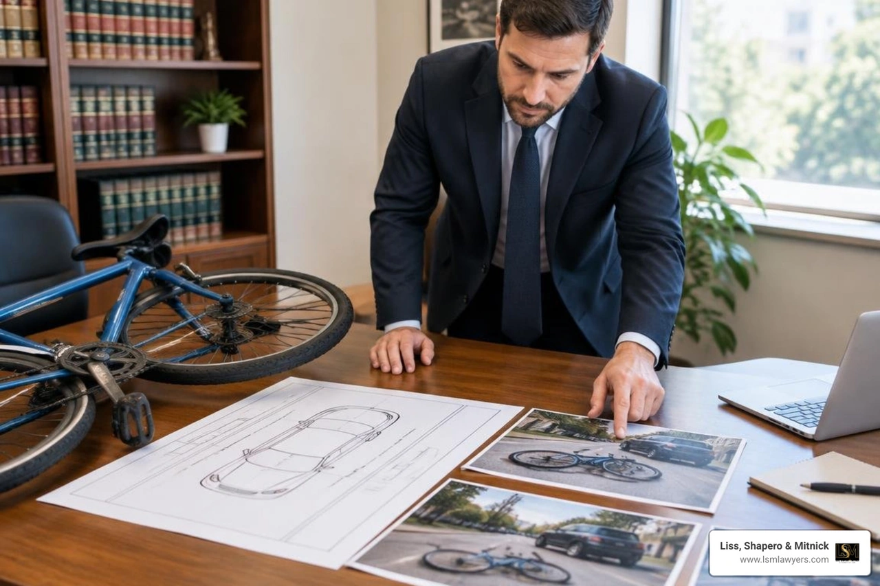 attorney examining accident reconstruction evidence attorney examining accident reconstruction evidence