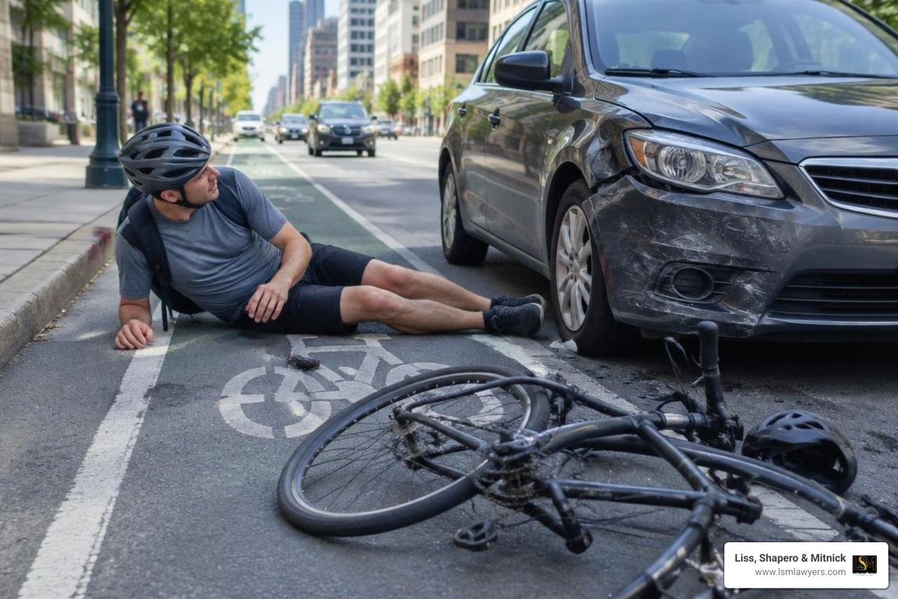 bicycle collision in an urban bike lane bicycle collision in an urban bike lane