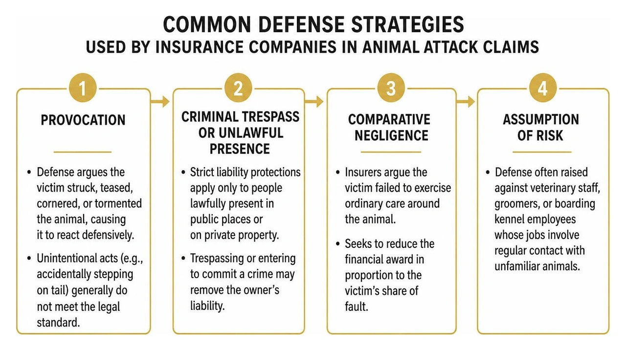 Common defense strategies used by insurance companies in animal attack claims Common defense strategies used by insurance companies in animal attack claims