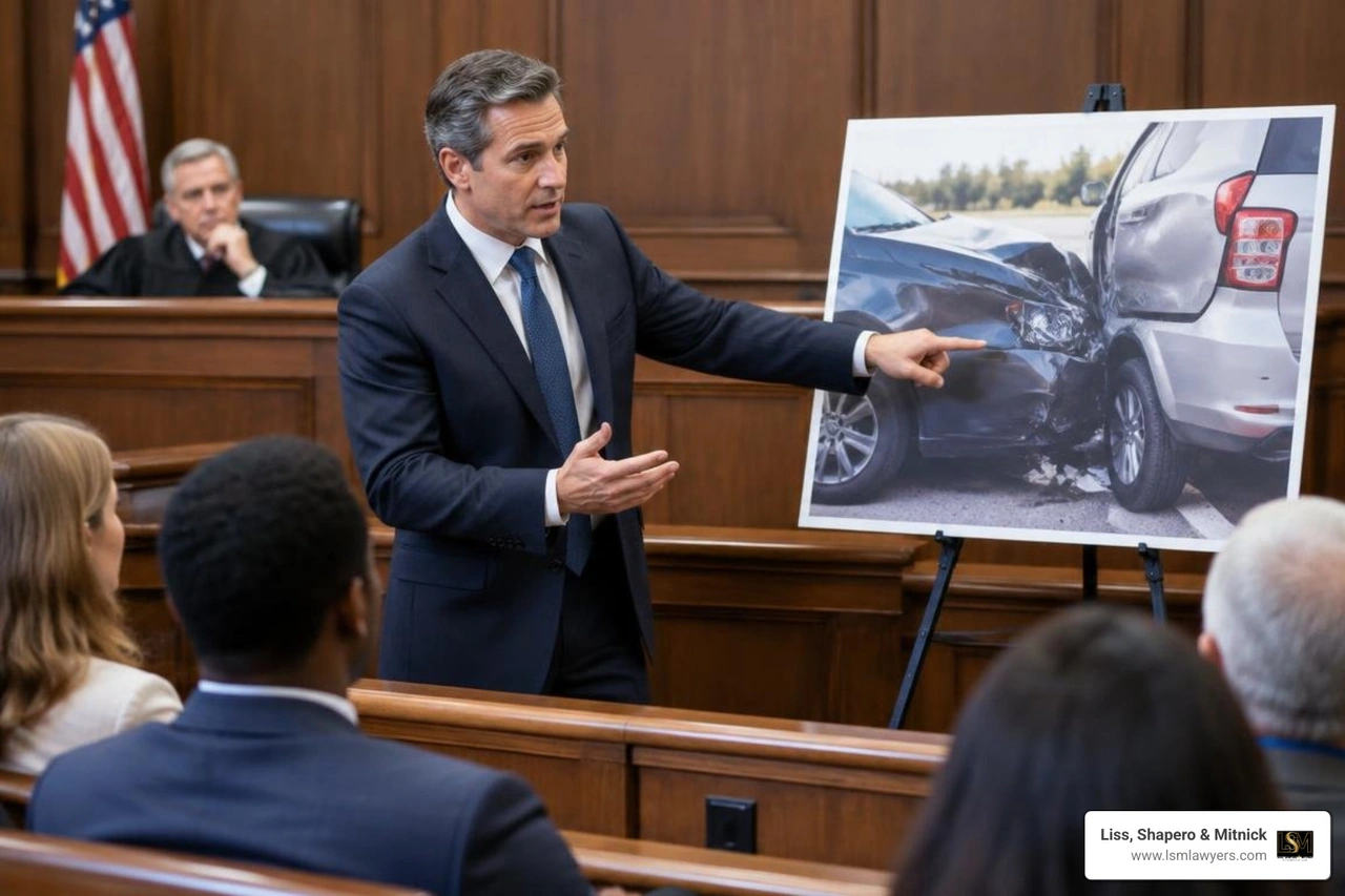 Personal injury attorney presenting demonstrative evidence to maximize financial recovery Personal injury attorney presenting demonstrative evidence to maximize financial recovery