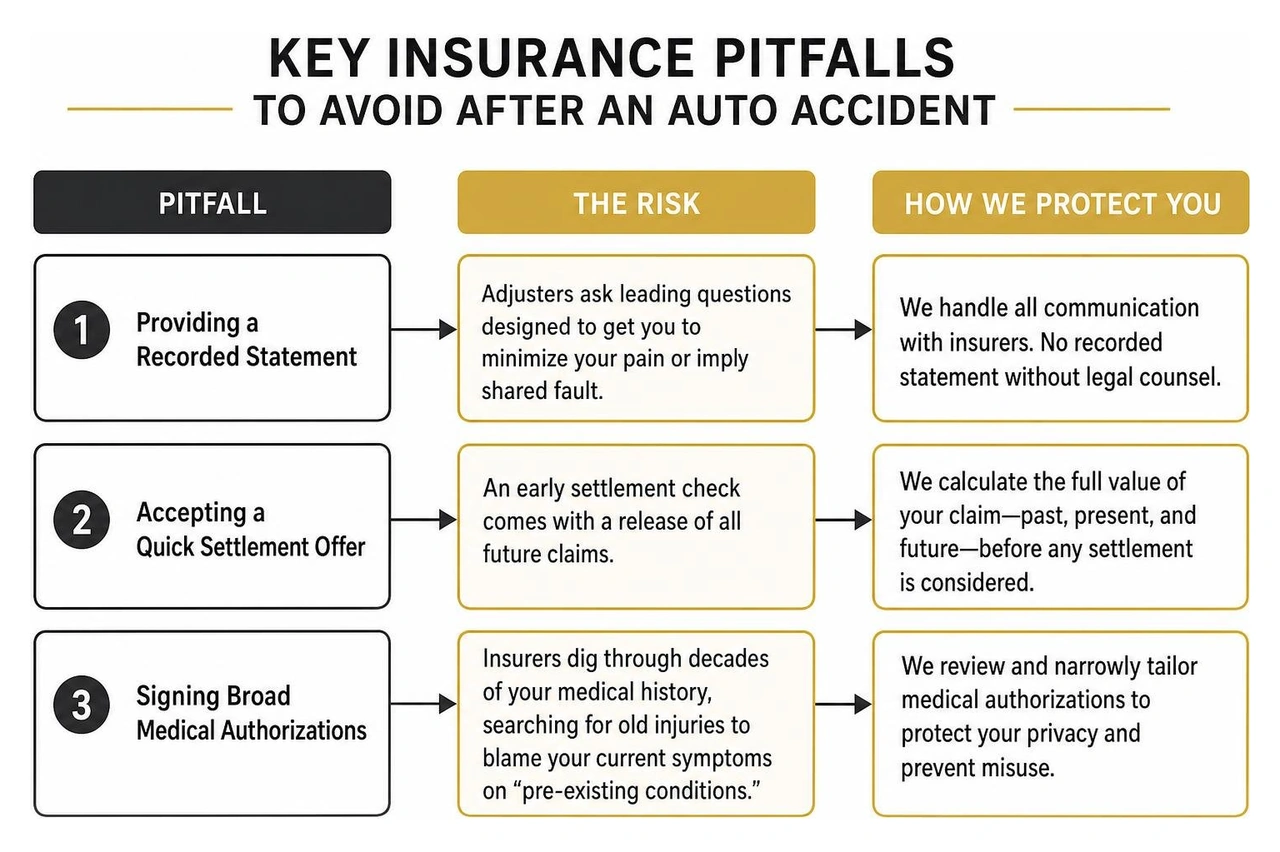 Key insurance pitfalls to avoid after an auto accident Key insurance pitfalls to avoid after an auto accident