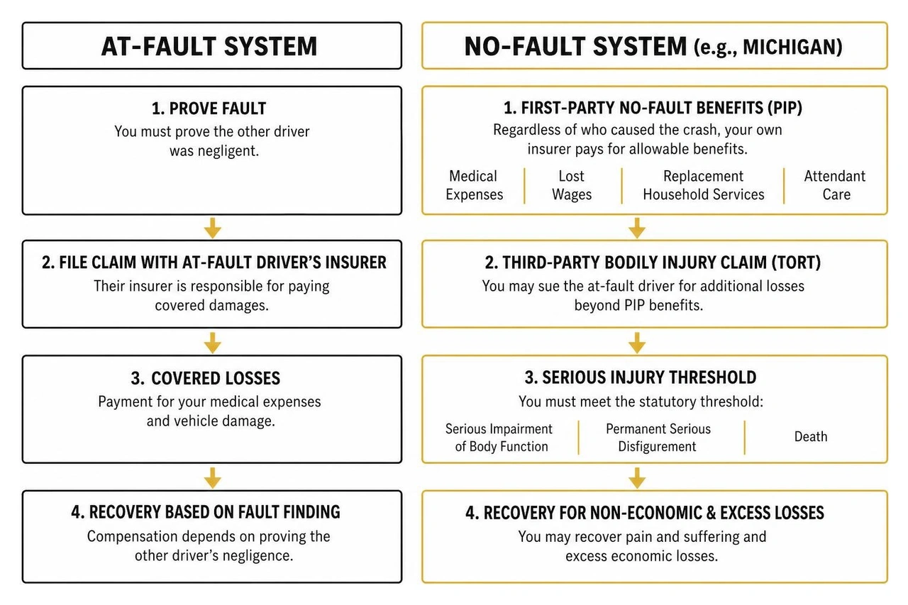 Comparison of At-Fault vs No-Fault Auto Insurance Systems Comparison of At-Fault vs No-Fault Auto Insurance Systems