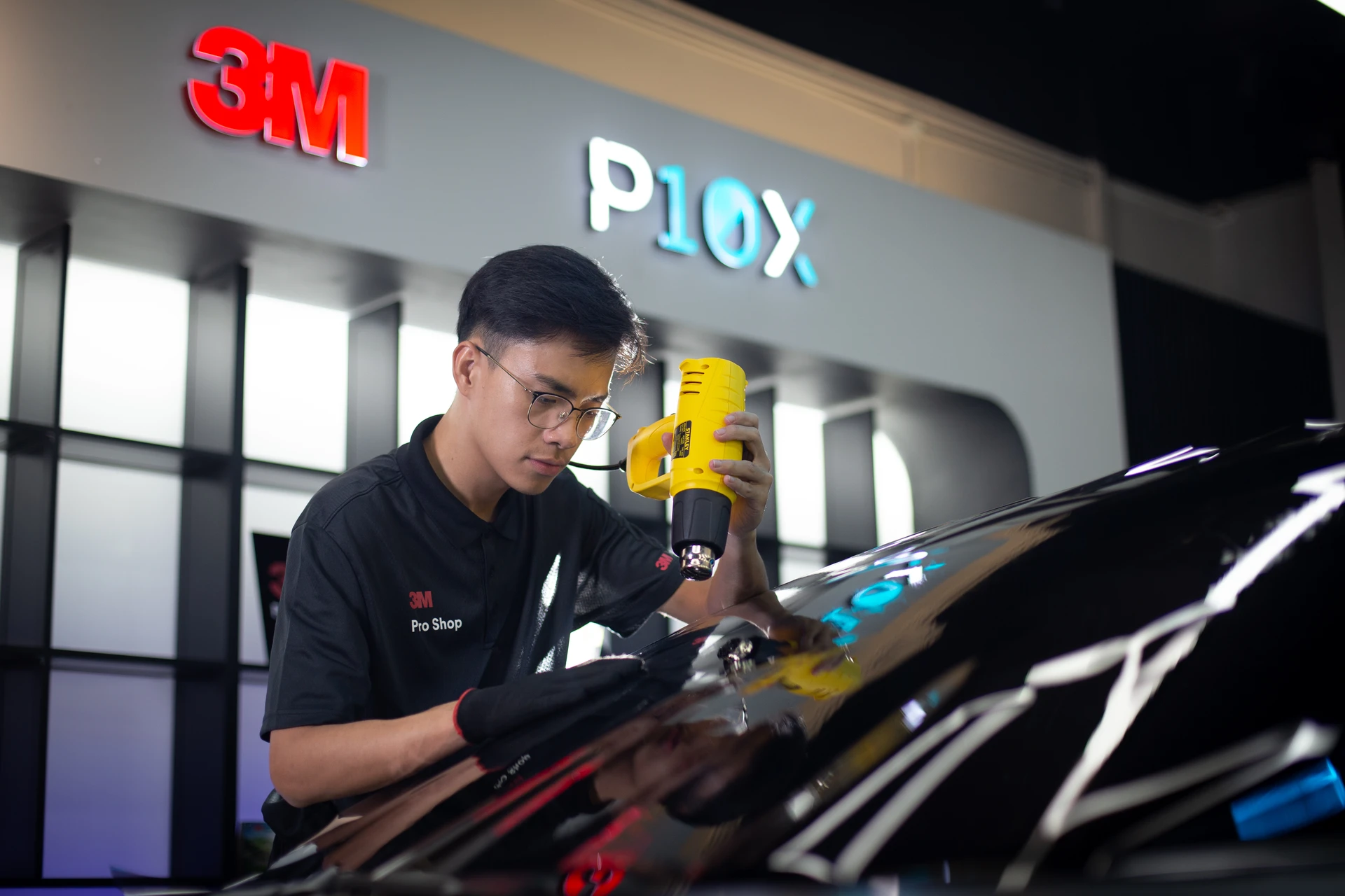 Installation of 3M window tint by certified installer
