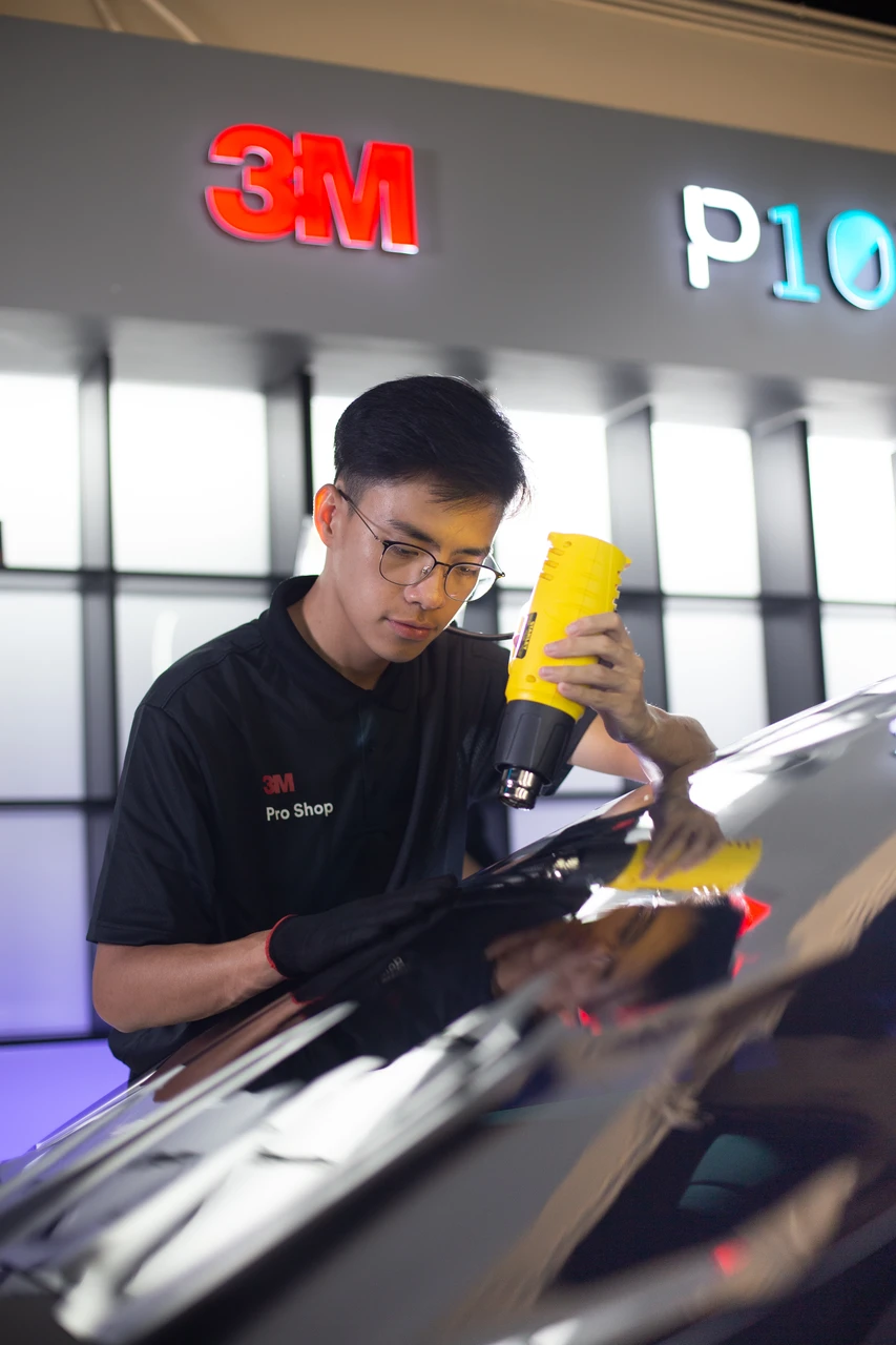 Installation of 3M window tint by certified installer